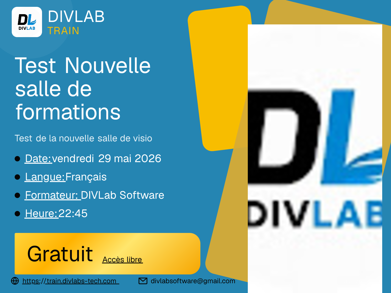 Test nouvelle salle de formations