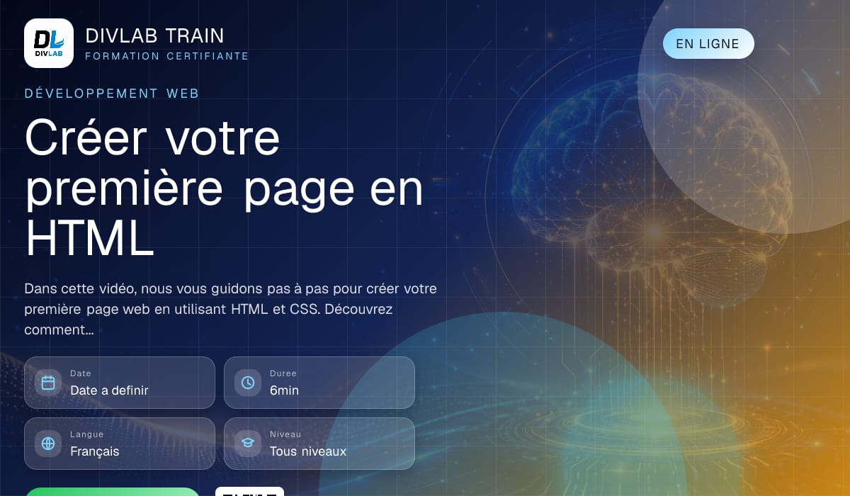 Créer votre première page en HTML