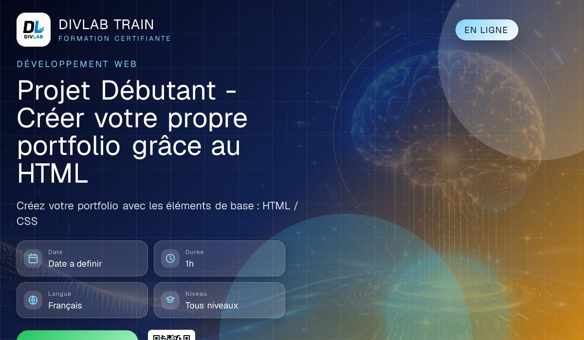 Projet Débutant - Créer votre propre portfolio grâce au HTML