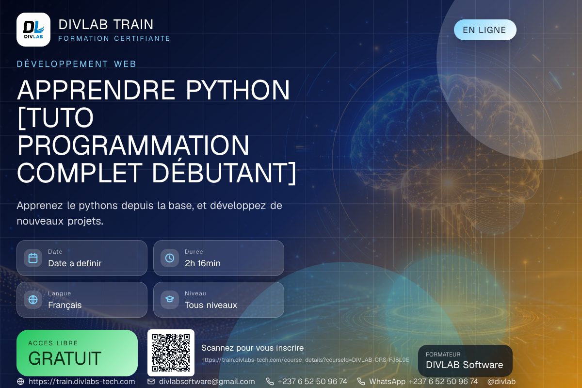 APPRENDRE PYTHON [TUTO PROGRAMMATION COMPLET DÉBUTANT]