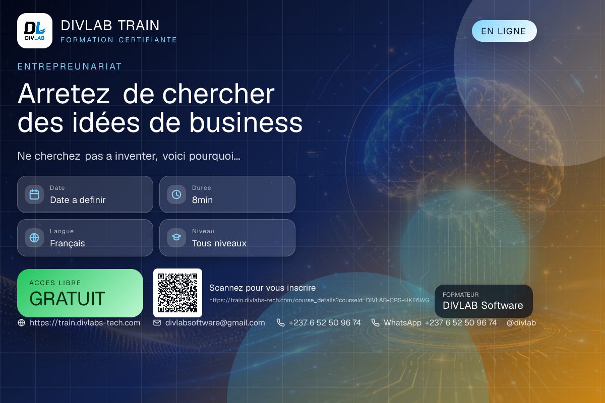 Arretez de chercher des idées de business